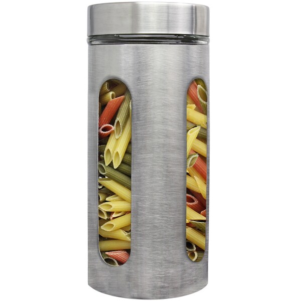 Blue Donuts Blue Donuts 44oz Stainless Steel Kitchen Storage Canister with Window - BD3926290