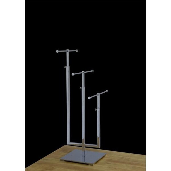 Amko AMKO CSR-3 3-Tier Jewelry Stand; Chrome - CSR-3