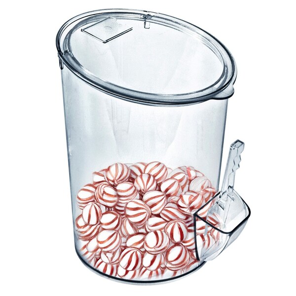 Azar Displays 3.7 Gallons Clear Acrylic Candy Bin with Scooper - 400422