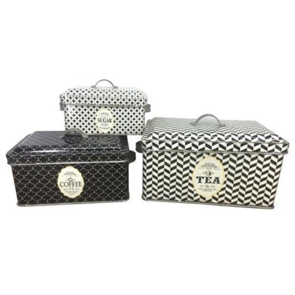 Vaser Designs Condiment-Themed Metal Storage Box - Set of 3 - VA3552313