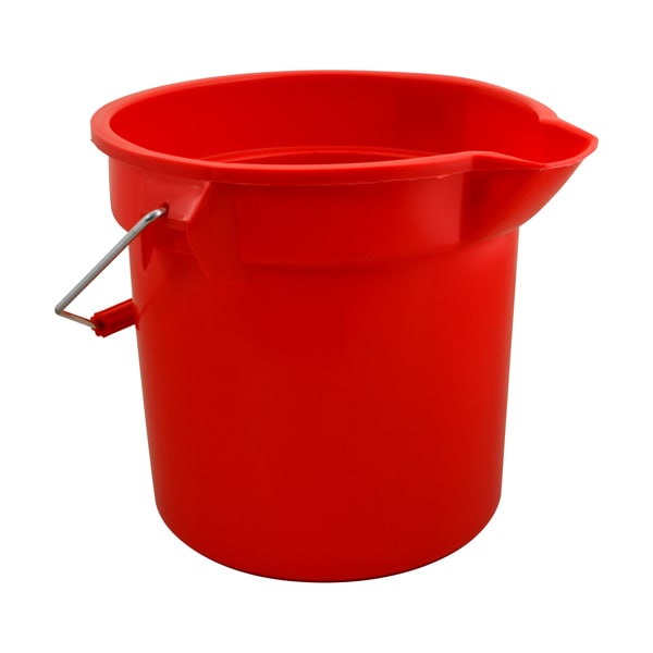 Rubbermaid Bucket 14 Qt, 12"Od, Red - 261400RED