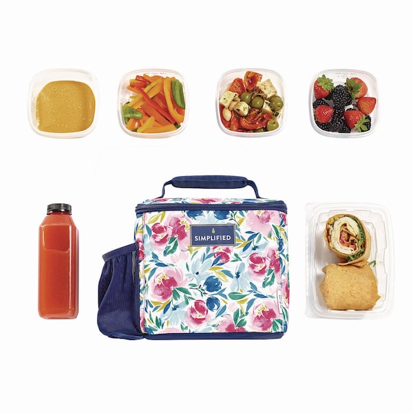 Fit + Fresh Simplified Lunch Bag, 9.25 x 5 x 9, Multicolor Floral - 2843SIM3167