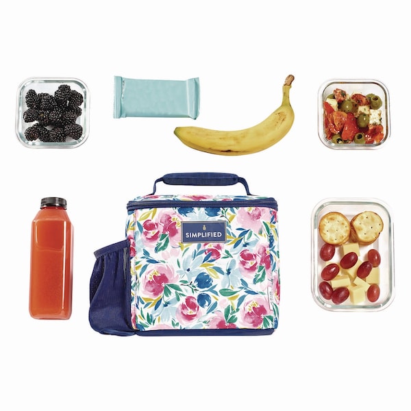 Fit + Fresh Simplified Lunch Bag, 9.25 x 5 x 9, Multicolor Floral - 2843SIM3167