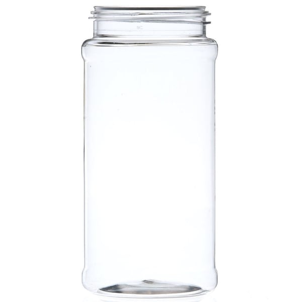 Zoro Select 16 oz Clear PET Plastic Spice Jar- 63-485 Neck Finish - 028580