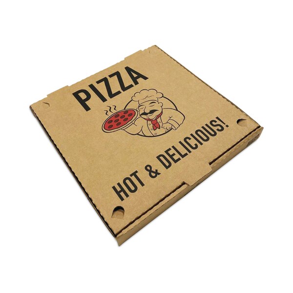 Blutable Pizza Boxes, 12 x 12 x 2, Kraft, Paper, PK50 - REM-BX-KRSTCK-12ISBFL