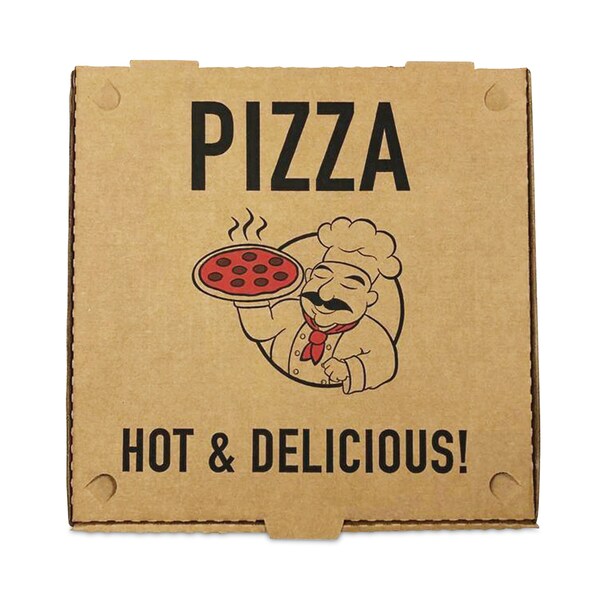 Blutable Pizza Boxes, 10 x 10 x 2, Kraft, Paper, PK50 - REM-BX-KRSTCK-10ISBFL