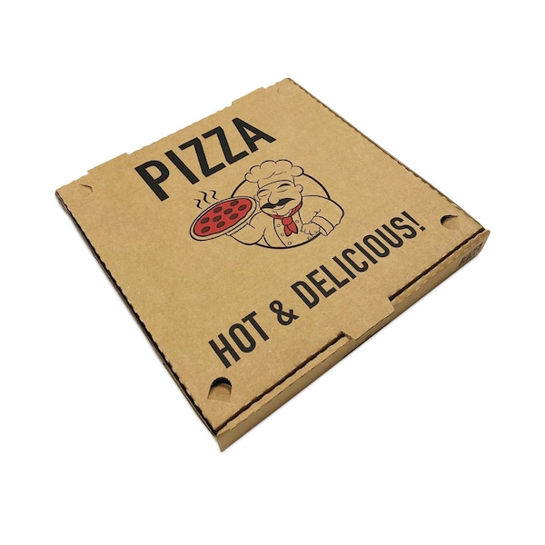 Blutable Pizza Boxes, 10 x 10 x 2, Kraft, Paper, PK50 - REM-BX-KRSTCK-10ISBFL