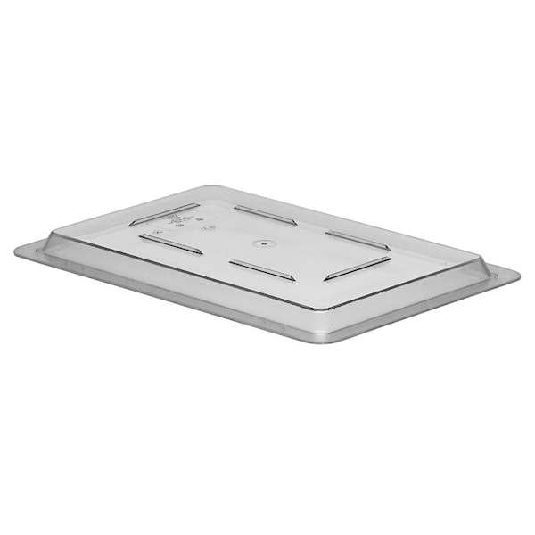 Cambro Camwear 12"x18 Flat" Clear Plastic Container Cover Lid - 1218CCW135