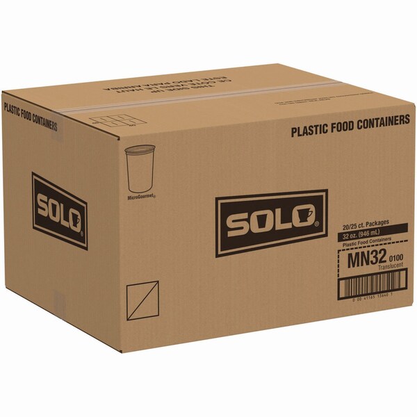 Dart Microgourmet Plastic Deli Container, 32 oz, Clear, PK500 - MN32-0100