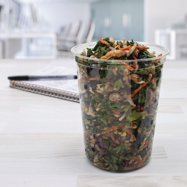 Dart Microgourmet Plastic Deli Container, 32 oz, Clear, PK500 - MN32-0100