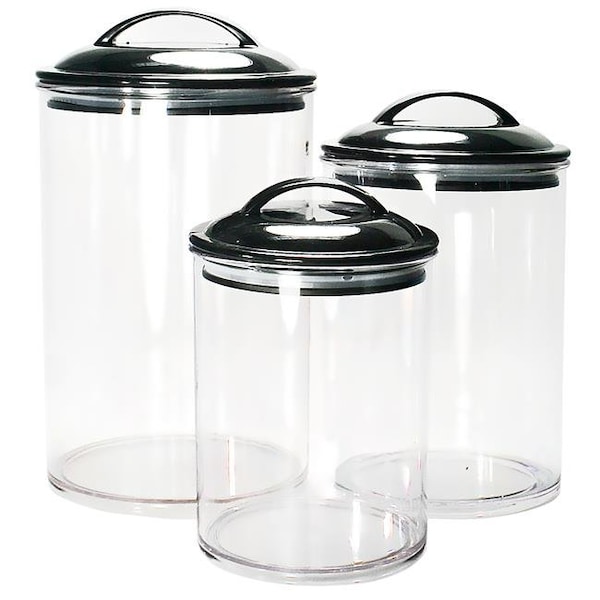 Reston Lloyd Reston Lloyd 11110 6pc Acrylic Canister Set  Black - 11110