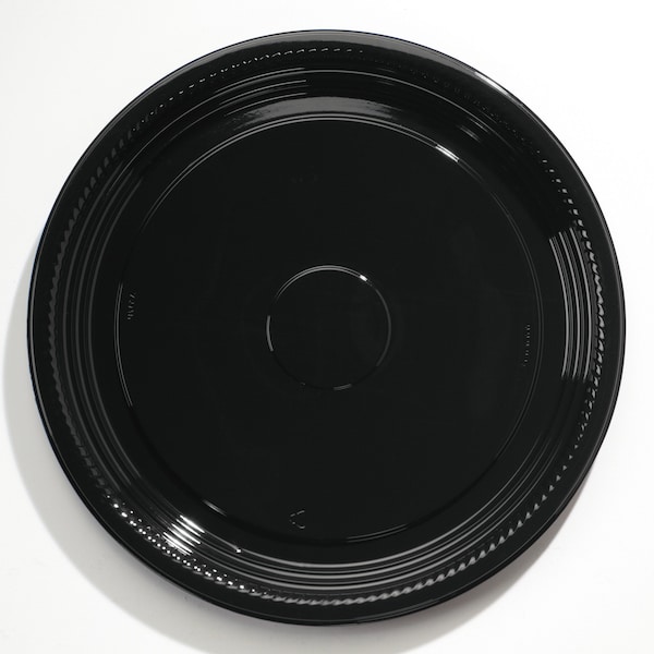 Wna Caterline Casuals Thermoformed Platters, PET, Black, 18" Dia., PK25 - WNA A518PBL