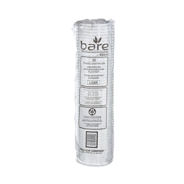 Dart Bare Eco-Forward RPET Deli Container Lids, 8oz, Clear, PK500 - LG8R-0090