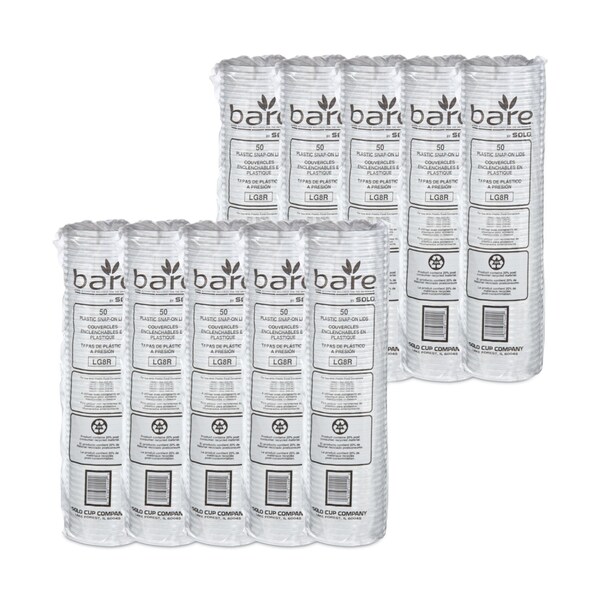Dart Bare Eco-Forward RPET Deli Container Lids, 8oz, Clear, PK500 - LG8R-0090