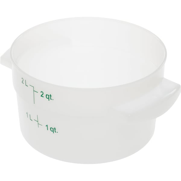 Storplus Food Storage Container, Round, 2 qt, White - 1097302