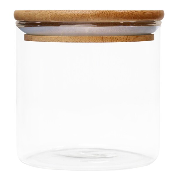 Blue Donuts Blue Donuts Glass Kitchen Storage Jar With Wood Lid 500 ML - BD3931172