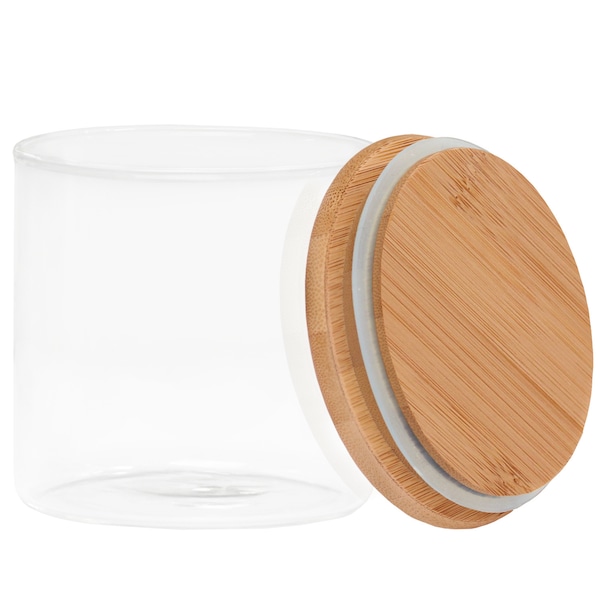 Blue Donuts Blue Donuts Glass Kitchen Storage Jar With Wood Lid 500 ML - BD3931172
