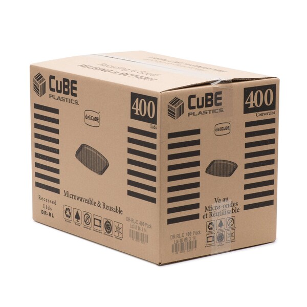 Delicube Delicube Clear Recessed Lid Bulk, PK400 - DR-RL-C