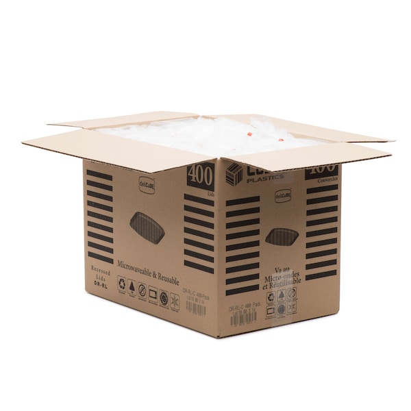 Delicube Delicube Clear Recessed Lid Bulk, PK400 - DR-RL-C