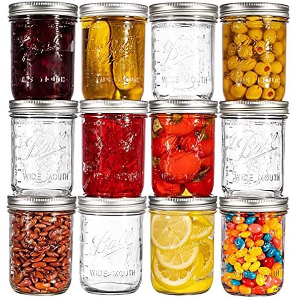 Ball Ball Wide Mouth Mason Jar 16 oz 12 pk - 66000ZFP