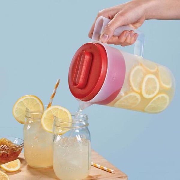 Rubbermaid Rubbermaid 2 qt Clear/Red Pitcher Plastic - 1777154