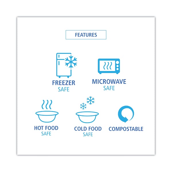 Boardwalk Molded Fiber Food Containers, Hinged-Lid, 1-Comp, 6 x 6, White, PK500 - BWKHINGEWF1CM6