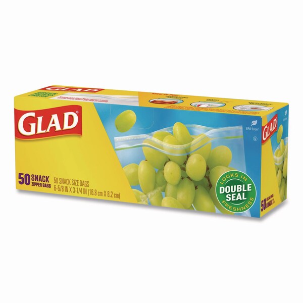 Glad Food Storage Bags, 0.4 qt, 3.25 x 9.31, Clear, 600PK - CLO 60741