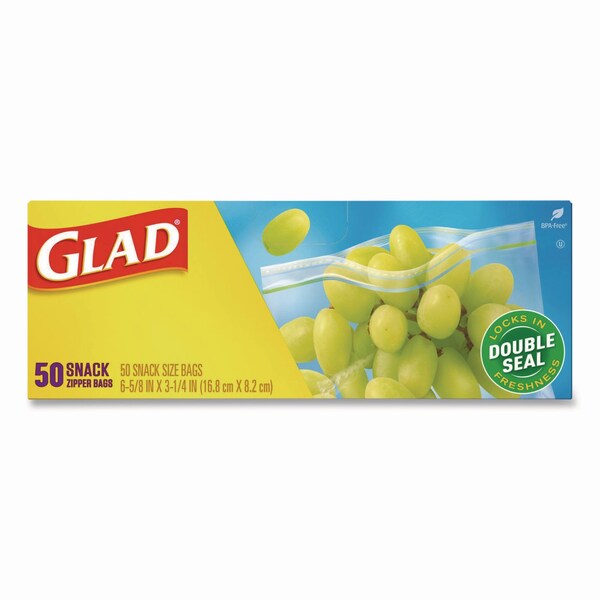 Glad Food Storage Bags, 0.4 qt, 3.25 x 9.31, Clear, 600PK - CLO 60741