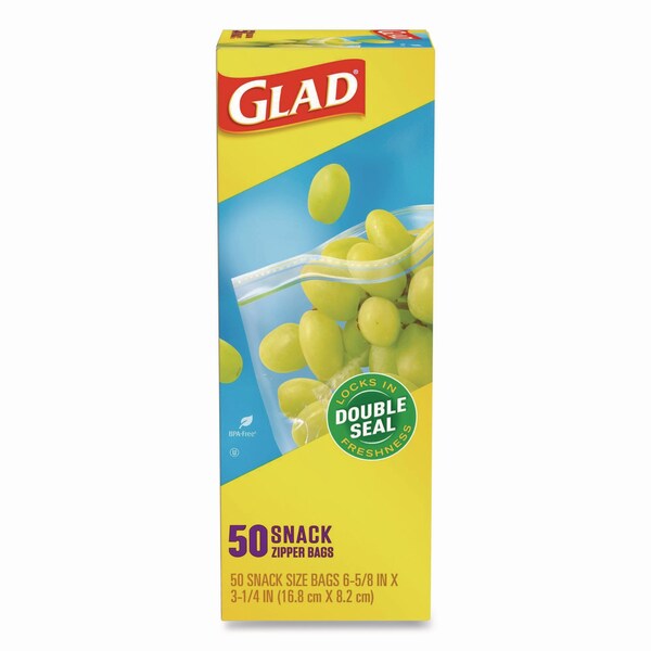 Glad Food Storage Bags, 0.4 qt, 3.25 x 9.31, Clear, 600PK - CLO 60741
