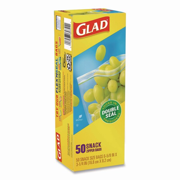 Glad Food Storage Bags, 0.4 qt, 3.25 x 9.31, Clear, 600PK - CLO 60741