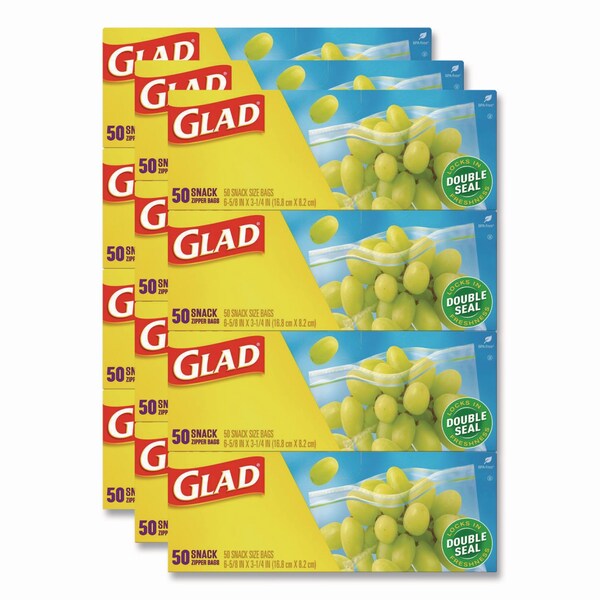 Glad Food Storage Bags, 0.4 qt, 3.25 x 9.31, Clear, 600PK - CLO 60741