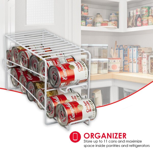 Hds Trading 2 Tier Can Dispenser, White - ZOR96028