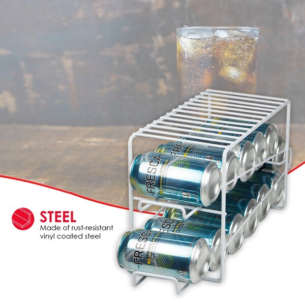 Hds Trading 2 Tier Can Dispenser, White - ZOR96028
