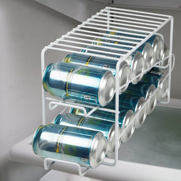 Hds Trading 2 Tier Can Dispenser, White - ZOR96028