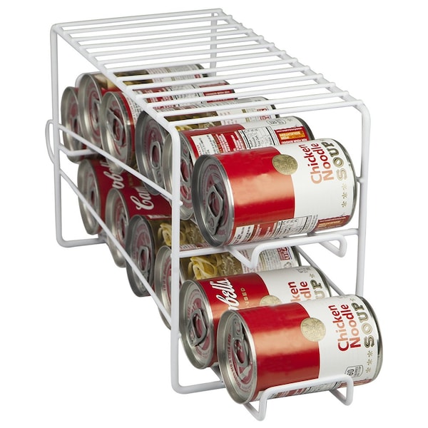 Hds Trading 2 Tier Can Dispenser, White - ZOR96028