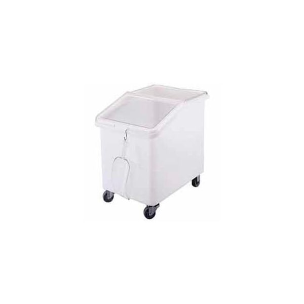 Cambro Cambro IBS37148-Mobile Ingredient Bin w/Lid, Polyethlene, 37 Gal, White - IBS37148