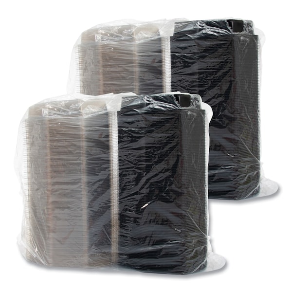 Dart OctaView CF Containers, Black/Clr, 42oz, 9.57w x 9.18d x 3.15h, PK100 - 864612-PS94