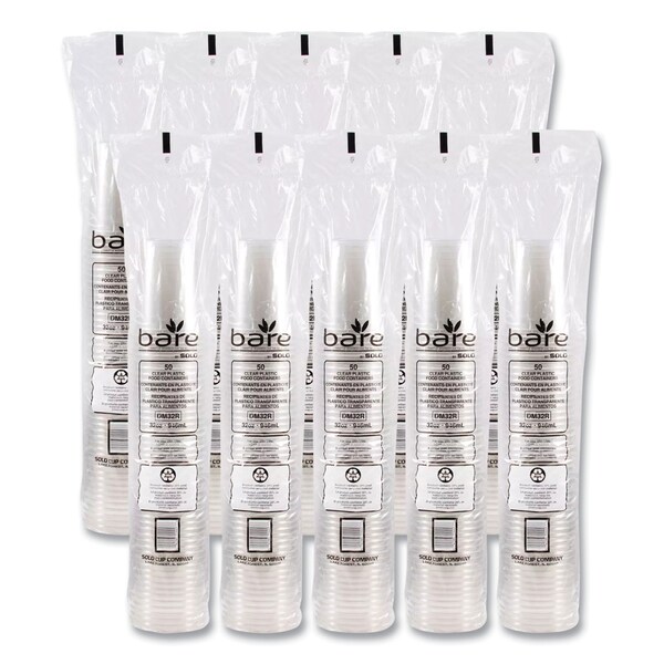 Dart Bare Eco-Forward RPET Deli Containers, 32 oz, Clear, 500PK - DM32R-0090