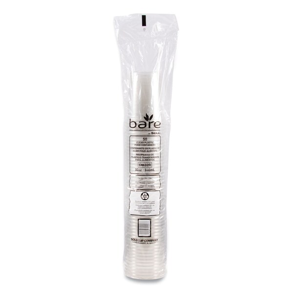 Dart Bare Eco-Forward RPET Deli Containers, 32 oz, Clear, 500PK - DM32R-0090