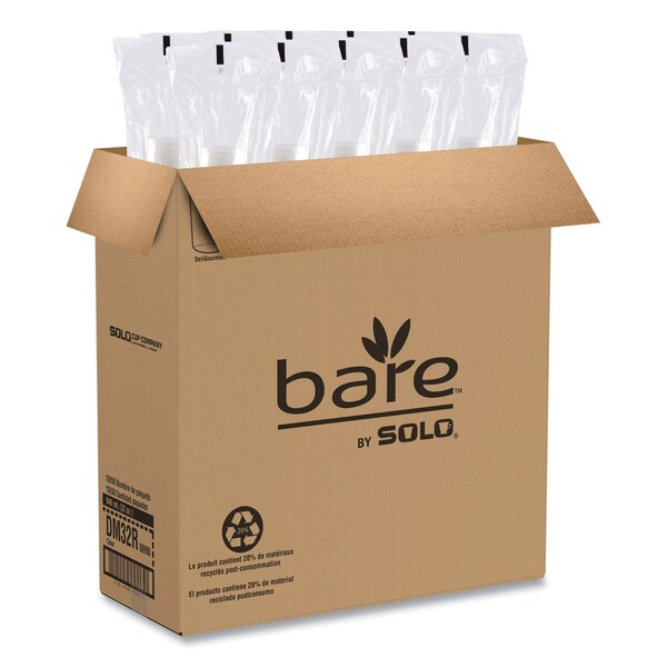 Dart Bare Eco-Forward RPET Deli Containers, 32 oz, Clear, 500PK - DM32R-0090