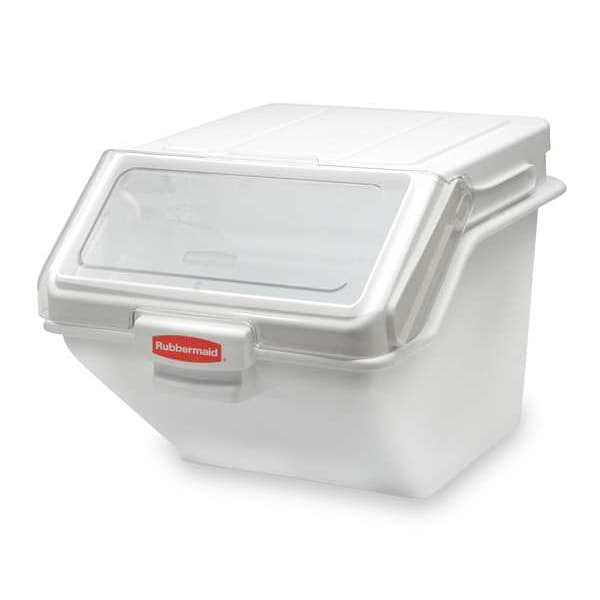 Rubbermaid Commercial Bulk Storage Bin, 42.8qt. w/Scoop and Lid - FG9G5800WHT