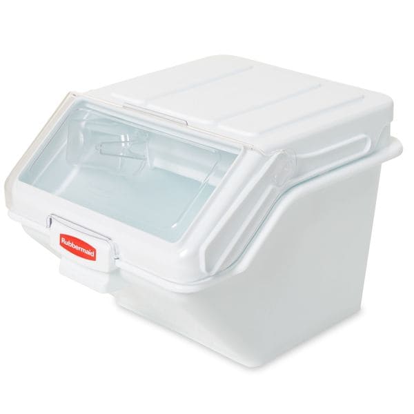 Rubbermaid Commercial Bulk Storage Bin, 42.8qt. w/Scoop and Lid - FG9G5800WHT