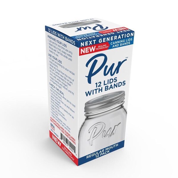 Pur Mason Regular Mouth Canning Lids and Bands, 12PK - 64002