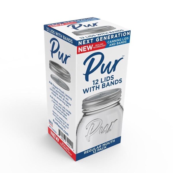Pur Mason Regular Mouth Canning Lids and Bands, 12PK - 64002