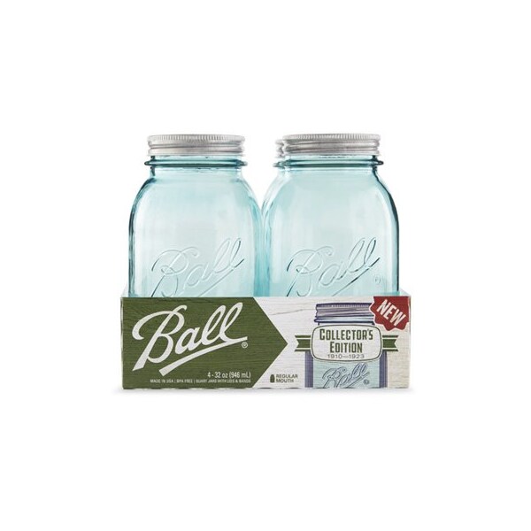 Rubbermaid 4PK QT Aqua Mason Jar - 1440069055