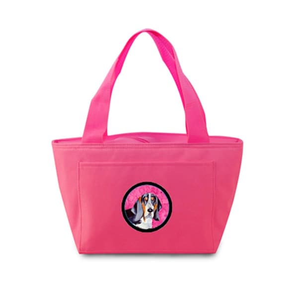 Carolines Treasures Pink Basset Hound Zippered Insulated School Washable And Stylish Lunch Bag Cooler - LH9372PK-8808