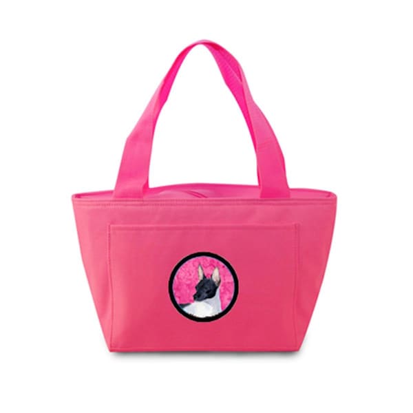 Carolines Treasures Pink Rat Terrier Zippered Insulated School Washable And Stylish Lunch Bag Cooler - SS4756-PK-8808