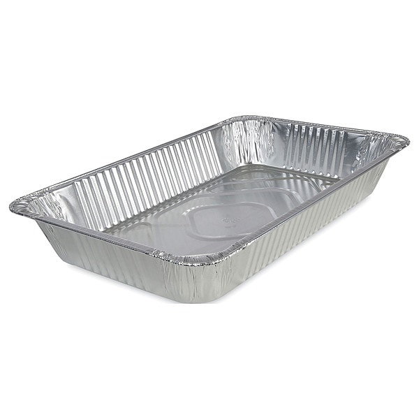 Boardwalk Aluminum Steam Table Pans, Full-Size Deep, 620 Gauge, 3.19" Deep, 12.81 x 20.75, PK50 - BWKSTEAMFLDP