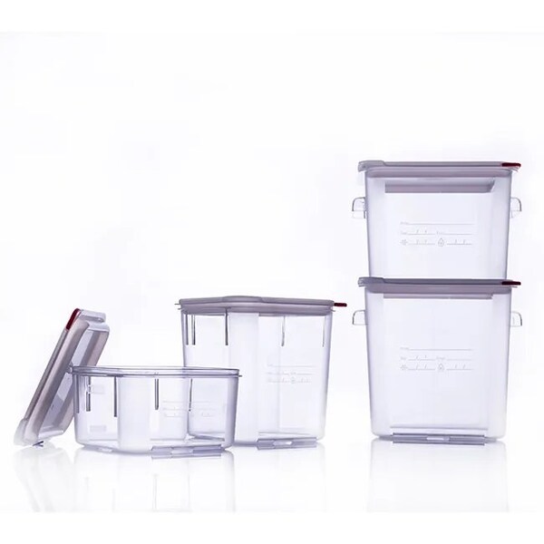 Araven Polycarbonate Airtight Square Container 8.4QT, 6PK - 31854