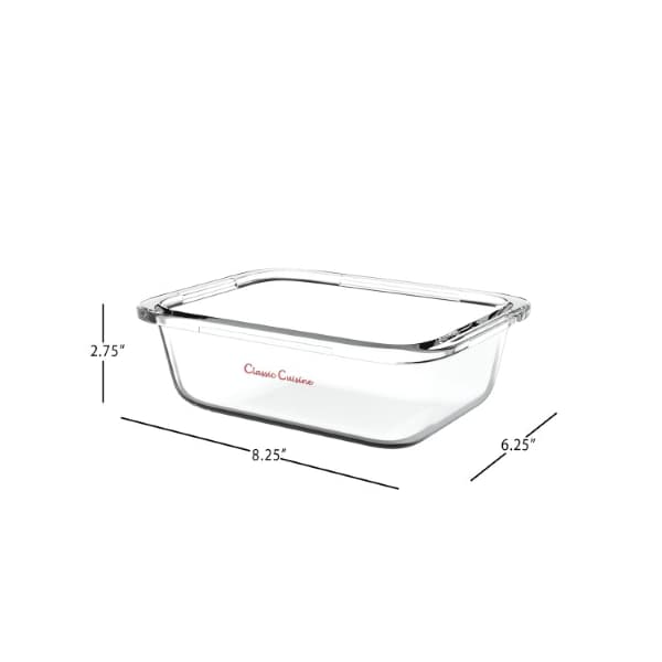 Hastings Home Glass Food Storage Containers, 5- 1-Compartment Portion Control Meal Prep with Lids, Microwave Safe - 706961MXT